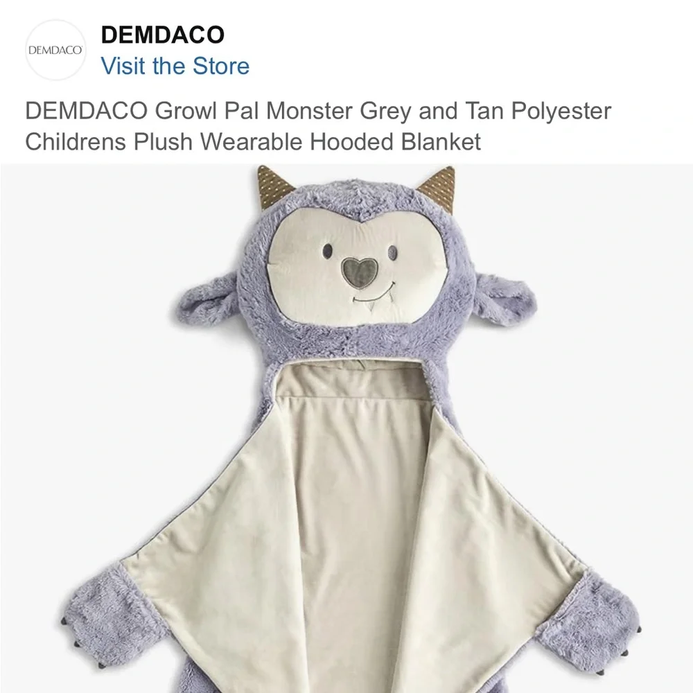 Demdaco Brave Box Kids Mittens - Blue and Gray.